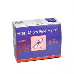 BD Micro-Fine+ Penkanyle 0,3 ml 30G, egyszer használatos fecskendő, 100 db
