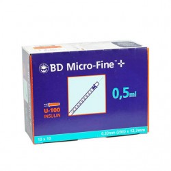 BD Micro-Fine+ Penkanyle 0,5 ml 29G, jednorazová striekačka, 100 ks