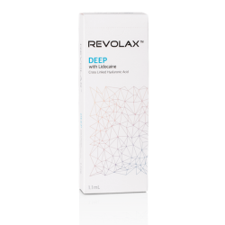 REVOLAX Deep Lidocaine, pleťová výplň s kyselinou hyalurónovou, ošetrenie hlbokých vrások a zväčšenie pier, 1 x 1,1ml
