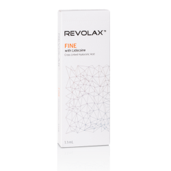 REVOLAX Fine Lidocaine, kyselina hyalurónová kožná výplň, povrchové vrásky, ošetrenie strakou, 1 x 1,1ml 